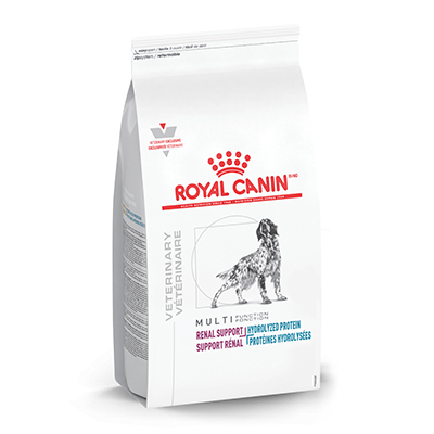 Multifunction canine renal support plus hydrolyzed protein dry food. 